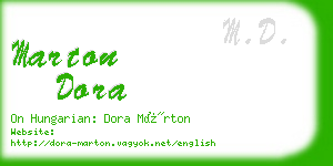 marton dora business card